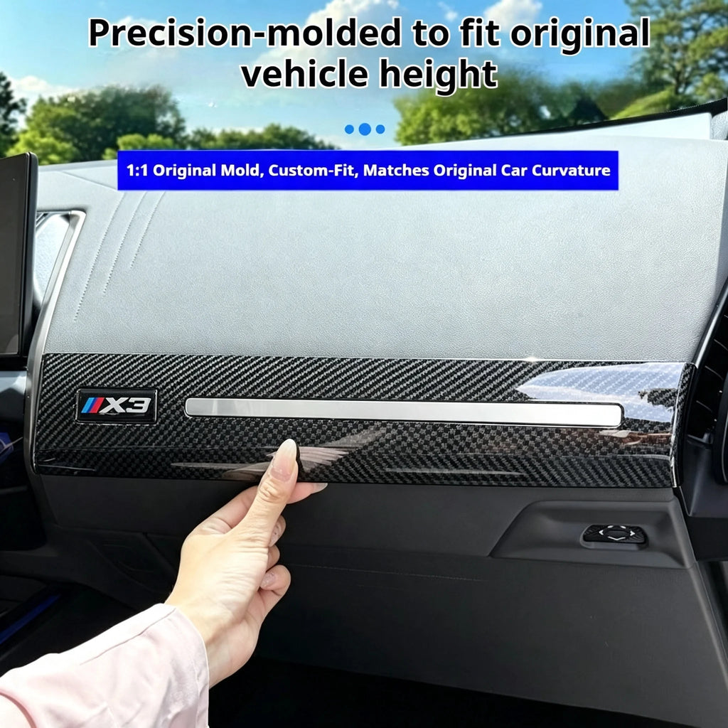 For BMW X3 G45 2025-2026 LHD ABS carbon fiber material Passenger side center console trim car center console, glove box panel