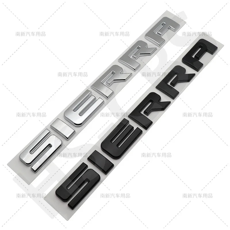 new old letter logo car stickers for GMC sierra Rear Trunk Emblem Logo boot label trunk modified Accessories decoration decals