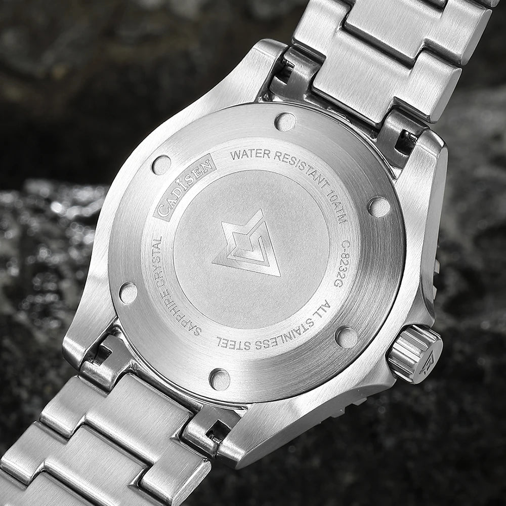 CADISEN AQUA DIVER New Brand Luxury Men Watches Automatic Watch Japan MIYOTA 8215 100M Waterproof Luminous Mechanical Wristwatch