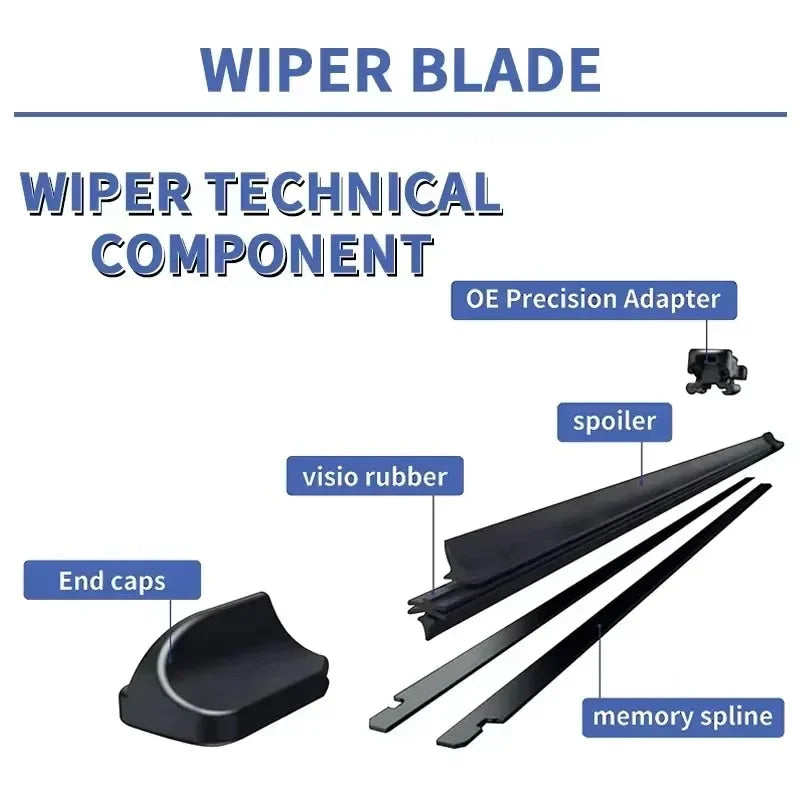 LHD Front Rear Wiper Blades For Toyota Yaris Cross XP210 2020-2024 2021 2023 XLS Hybrid Windshield 24"16"12" Brushes Accessories