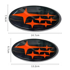 2Pcs Acrylic Car Front Rear Logo Emblem Sticker For Subaru STI XV Impreza BRZ WRX Legacy Outback Auto Hood Trunk Badge Cover