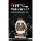POEDAGAR Fashion Military Men's Watches Luminous Waterproof Date Sports Male Clock Chronograph Silicone Quartz Luxury Wristwatch