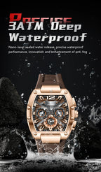 POEDAGAR Fashion Military Men's Watches Luminous Waterproof Date Sports Male Clock Chronograph Silicone Quartz Luxury Wristwatch