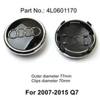 Audi 4pcs 60mm 61mm 68mm 69mm 123mm Car Styling Wheel Center Cap Hub Covers Badge for Audi A3 A4 A5 A6 A7 A8 S4 S6 Sticker