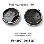 Audi 4pcs 60mm 61mm 68mm 69mm 123mm Car Styling Wheel Center Cap Hub Covers Badge for Audi A3 A4 A5 A6 A7 A8 S4 S6 Sticker