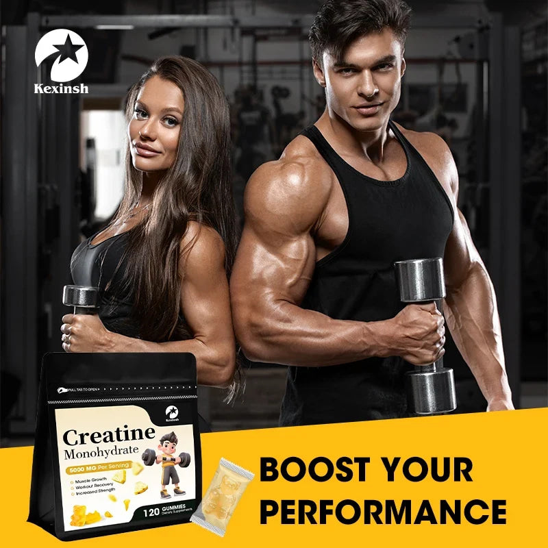 Kexinsh Creatine Gummies Creatine Monohydrate 5000mg Energy Booster Enhance Strength, Energy, Endurance, Improve Endurance