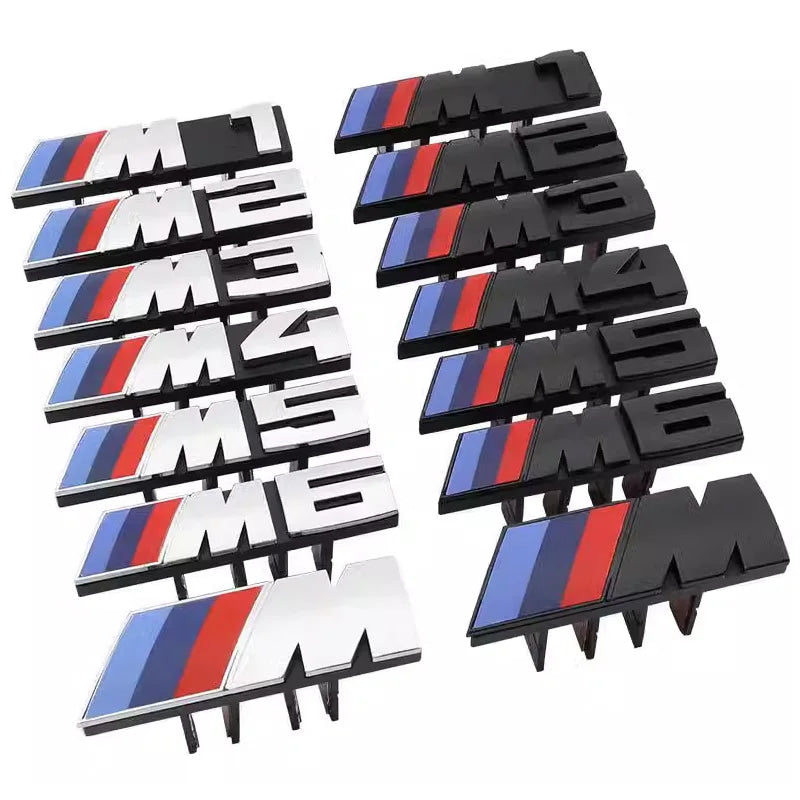For BMW Performance E60 E36 E90 X2 X1 X3 X5 E46 M3 1Pcs 7.3cm 9cm M Logo 3D ABS Car Styling Front Grille Badge Emblem Accessory