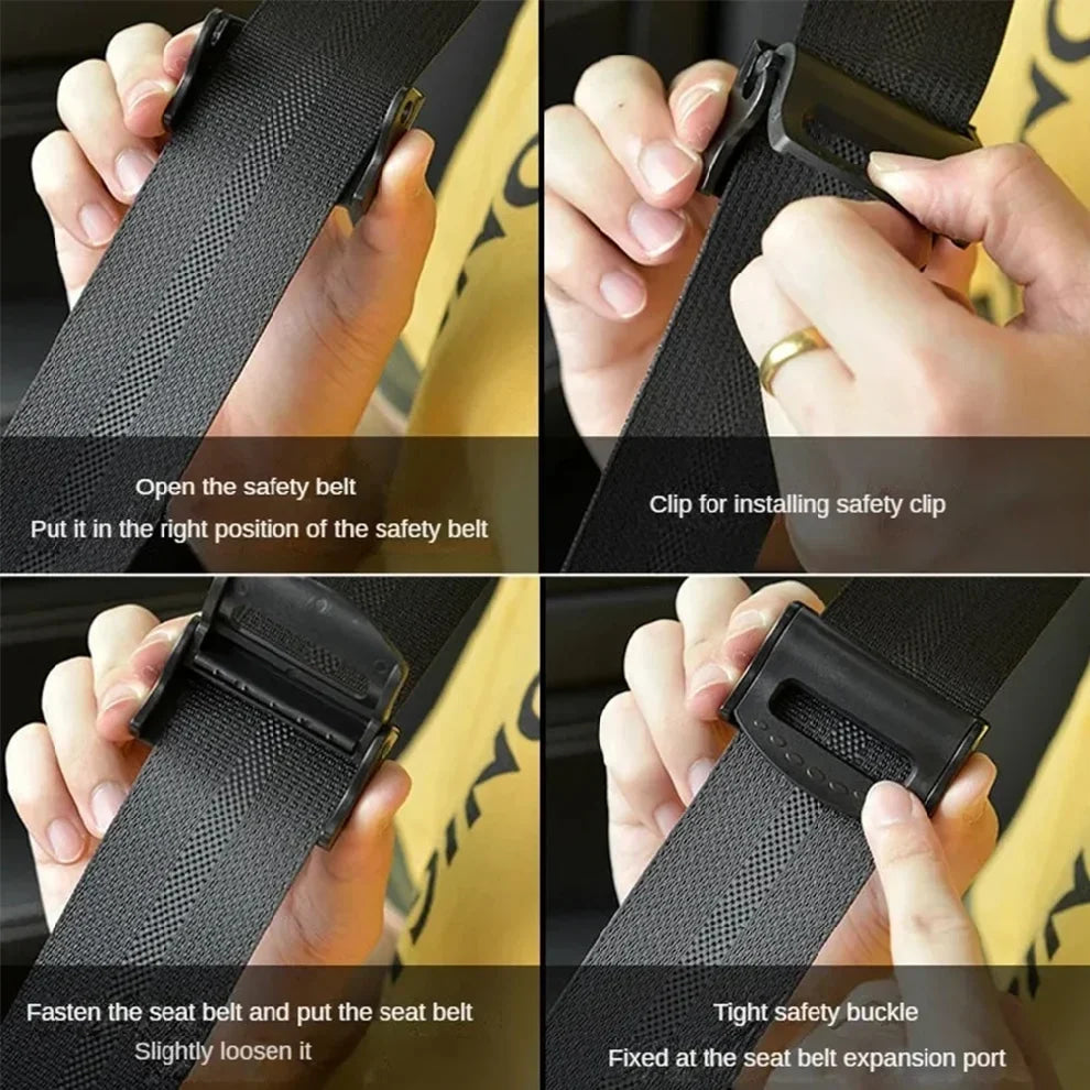 2pcs Car Seat Belt Buckle Clip Seatbelt Stopper Adjuster Clip To Relax Shoulder Neck Car Strap Clips