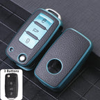 3 Buttons Key Case for Volkswagen Polo Tiguan Passat Golf Jetta Lavida Tpu Leather Protection Shell Bag For Skoda Octavia Seat