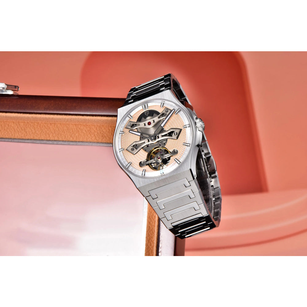 PAGANI DESIGN New 42MM Hollow Tourbillon Luxury Men Mechanical Watch Sapphire Glass Automatic Watches For Men Relojes hombres