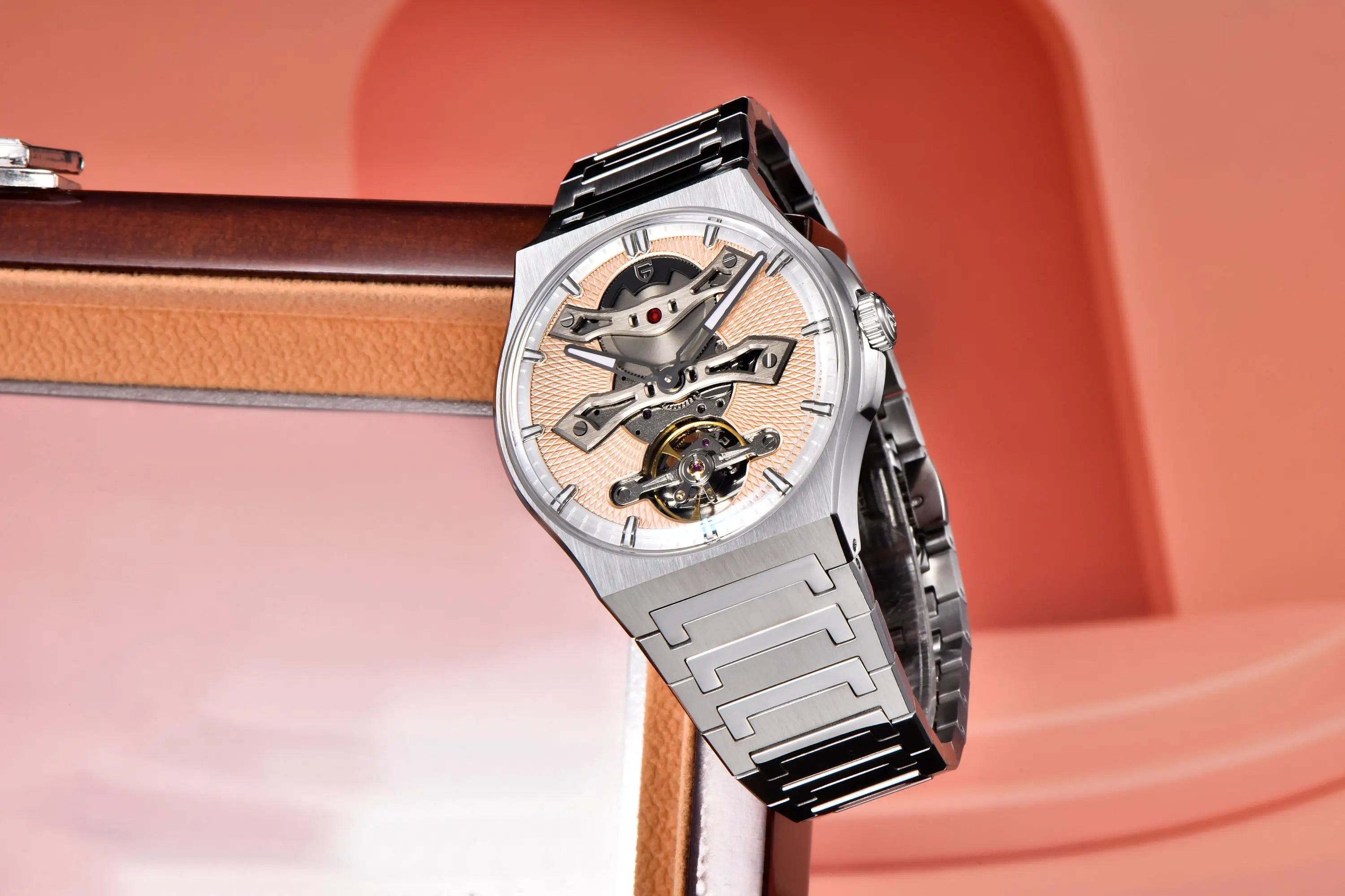 PAGANI DESIGN New 42MM Hollow Tourbillon Luxury Men Mechanical Watch Sapphire Glass Automatic Watches For Men Relojes hombres