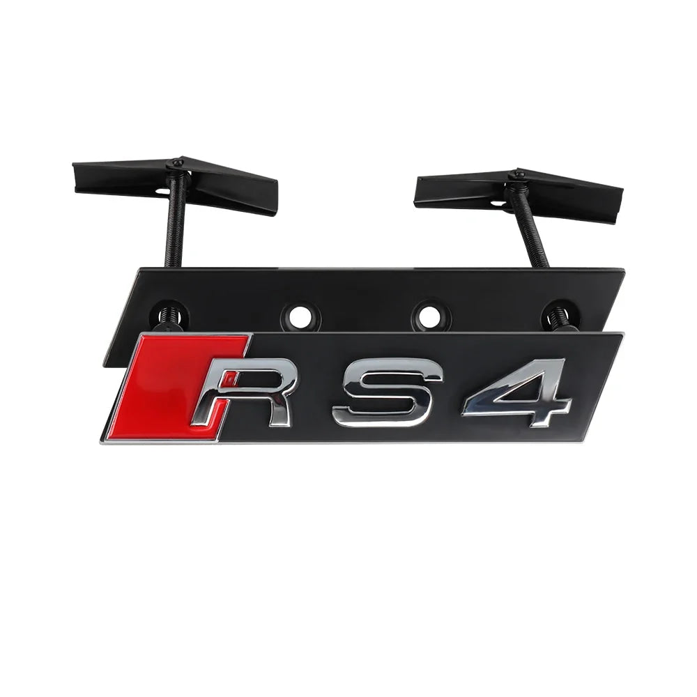 3D ABS For Audi RS6 RS4 RS3 RS5 RS8 RS7 Emblem Car Front Grille Badge Logo Decoration Stickers Exterior Modification Accessories