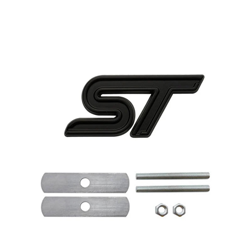3D Metal ST Line Front Grille Emblem Badge Car Head Trunk Stickers For Ford Focus Mondeo Fiesta Explorer Styling Accessories