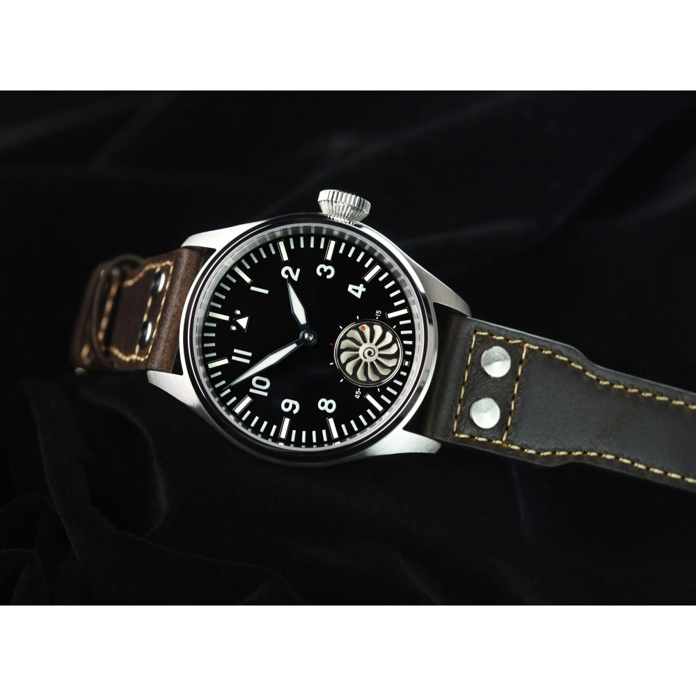 HRUODLAND Pilot Watch for Men BGW-9 Luminous Mechanical Wristwatch 316L Stainless Steel Sapphire Glass 10ATM Waterproof F016