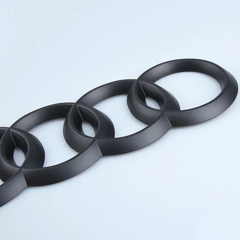 1Pc Audi directly covered front /Rear logo Emblem Refitted four-ring black Badge For Audi A4 A3 A5 A7 Q3 Q5 Q7 Q2 A6 Accessories
