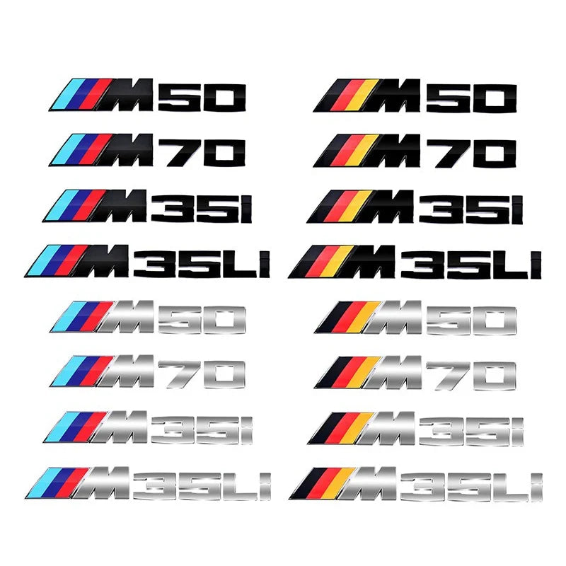 3D ABS Car Styling Rear Trunk Badge Emblem Logo Sticker Decoration Accessory For BMW M M1 M2 M3 M4 M5 M6 X7M X2M X4M X3M X5M X6M