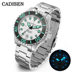 CADISEN AQUA DIVER New Brand Luxury Men Watches Automatic Watch Japan MIYOTA 8215 100M Waterproof Luminous Mechanical Wristwatch