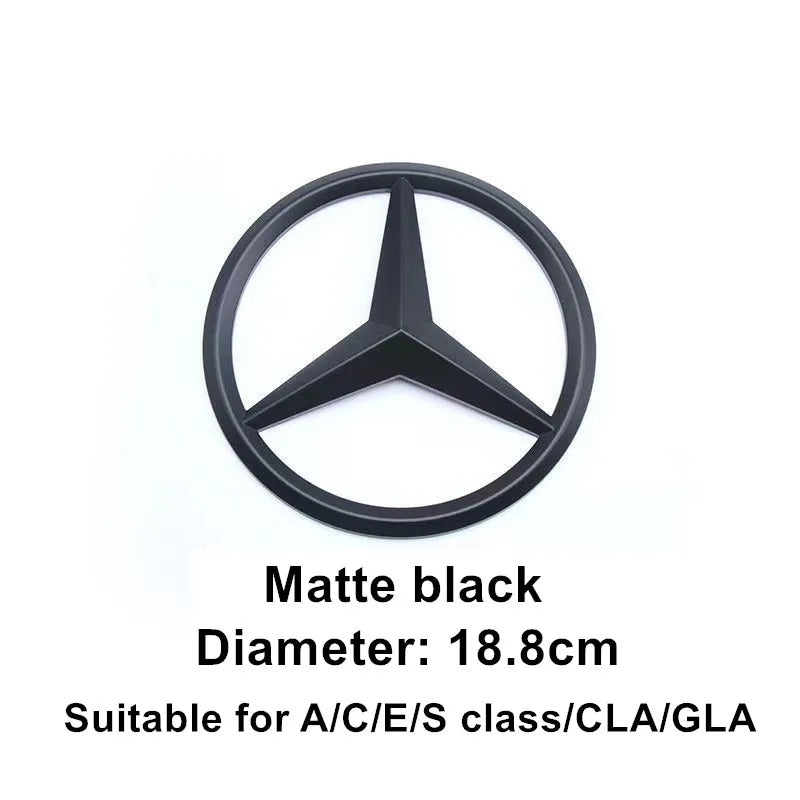 ABS Car Front Grille Badge Decal Cover Emblem for Mercedes Benz W204 W205 W210 W211 GLA GLK GLC GLE Interior Mouldings QBT-BENC