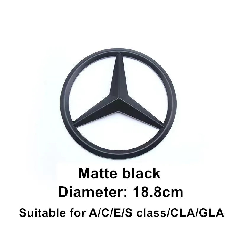 ABS Car Front Grille Badge Decal Cover Emblem for Mercedes Benz W204 W205 W210 W211 GLA GLK GLC GLE Interior Mouldings QBT-BENC