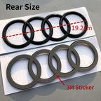 Modified Sticker for Audi RS3 2016 2017 2018 2019 2020 Sline Emblem ABS Glossy Black Silver Car Front Grille Rear Trunk Badge