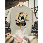 The latest 100% classic printed loose-fitting short-sleeved shirt is a high-quality top suitable for both men and women.