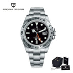 PAGANI Design 2025 nuevo Reloj GMT de 42MM, relojes mecánicos automáticos para Hombre, Reloj resistente al agua de acero inoxidable con zafiro, Reloj para Hombre