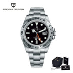 PAGANI DESIGN Vintage 42MM GMT Men's Watch PD1682 Automatic Mechanical Timepiece Sapphire Stainless Steel 100M Waterproof Retro