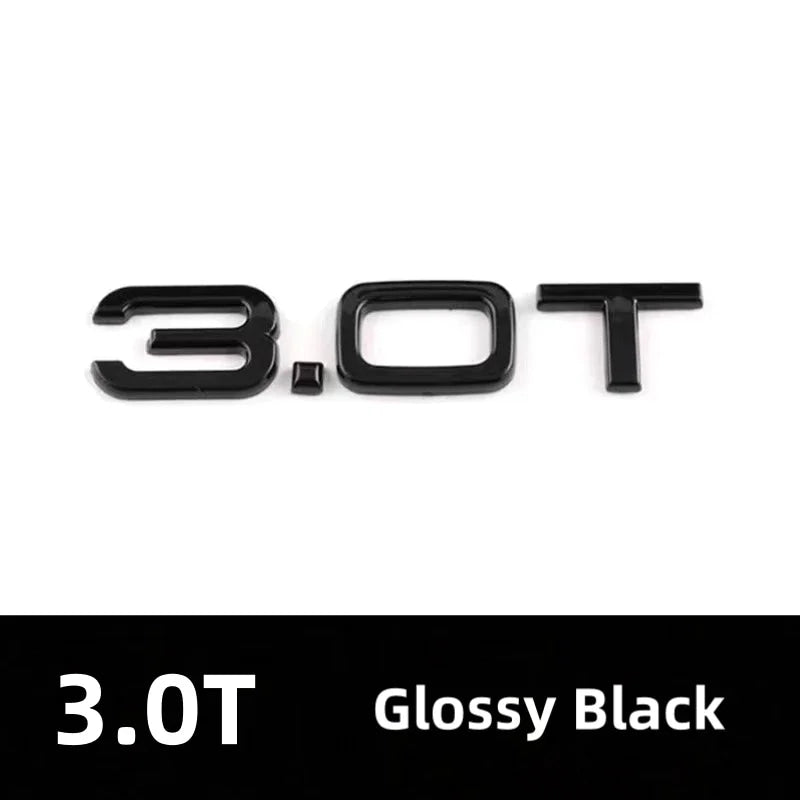Car Rear Trunk Emblem Sticker For Audi A3 A4 A5 A6 A7 A8 Q3 Q5 Q7 Original Size Quarrto Sline Emblem ABS Black Refit Accessories
