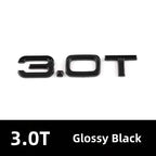 Car Rear Trunk Emblem Sticker For Audi A3 A4 A5 A6 A7 A8 Q3 Q5 Q7 Original Size Quarrto Sline Emblem ABS Black Refit Accessories