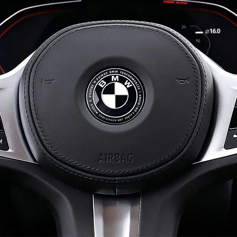 Auto Steering Wheel Center Aluminum Alloy Badge Logo Sticker Accessories For BMW G80 G06 G07 G42 G14 G15 G16 F82 F20 F21 F83 M2