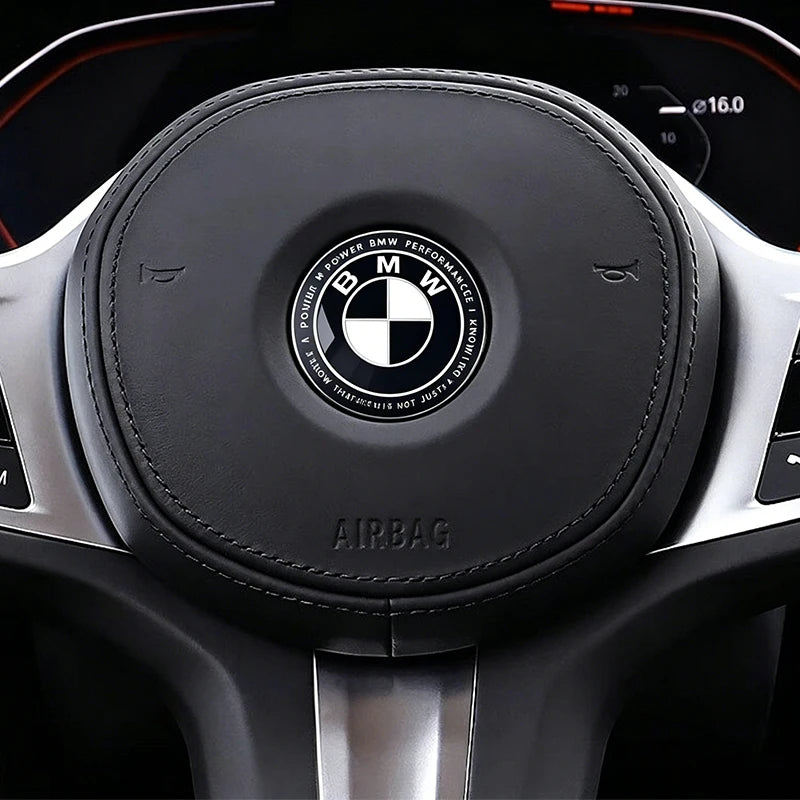 Auto Steering Wheel Center Aluminum Alloy Badge Logo Sticker Accessories For BMW G80 G06 G07 G42 G14 G15 G16 F82 F20 F21 F83 M2