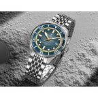 CADISEN Automatic Mechanical Watch Man Silver Business Casual Waterproof Watch Japan MIYOTA 8215 Movement Domed Glass Mens Watch