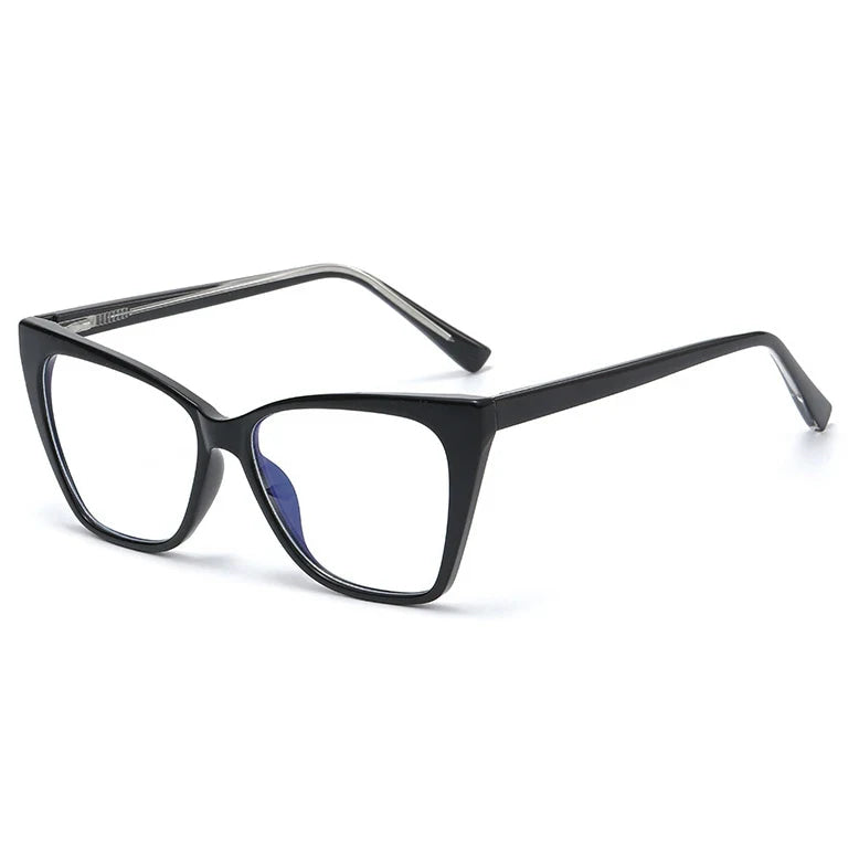Gafas anti-luz azul a la moda para mujer, gafas clásicas antideslumbrantes con protección ocular para juegos de ordenador, montura de luz, gafas de cristal lisas