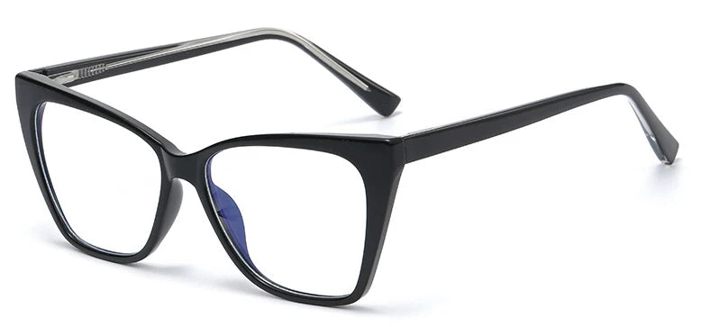 Gafas anti-luz azul a la moda para mujer, gafas clásicas antideslumbrantes con protección ocular para juegos de ordenador, montura de luz, gafas de cristal lisas