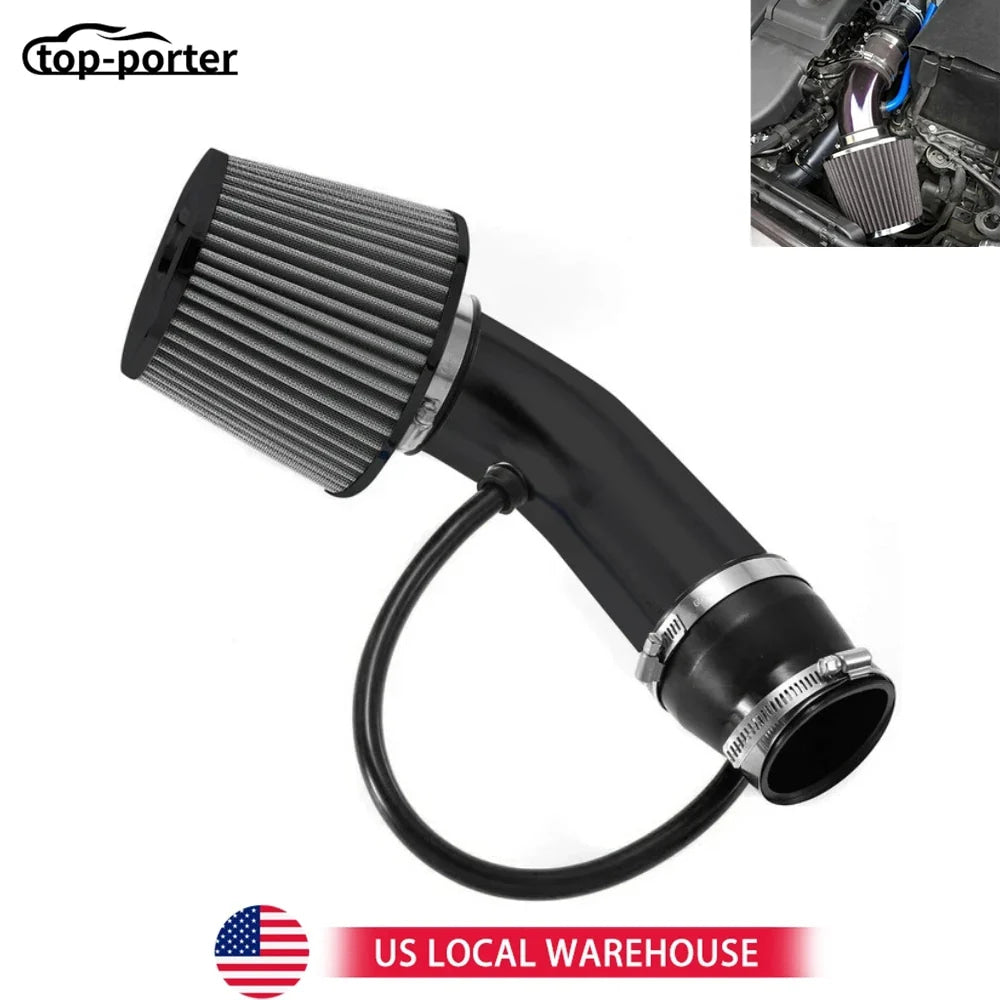 1Set 3" Cold Air Intake Filter Induction Kit Pipe Power Flow Hose System