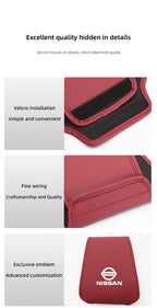 Leather Car Headrest Cover Front Rear Seat Pillow Protective Set For Nissan Sylphy N7 Teana Qashqai Note J10 J11 Navara Juke GTR