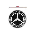 57mm Star Flat Hood Bonnet Logo Mercedes Benz AMG W204 W124 W201 W202 W212 W220 W205 Emblem Badge stickers automobile Accessorie
