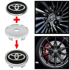 4Pcs Car Wheel Center Hub Caps Emblem Badge Rim Dust Cover For Toyota Corolla Camry Highlander Yaris Prius CHR Auto Accessories