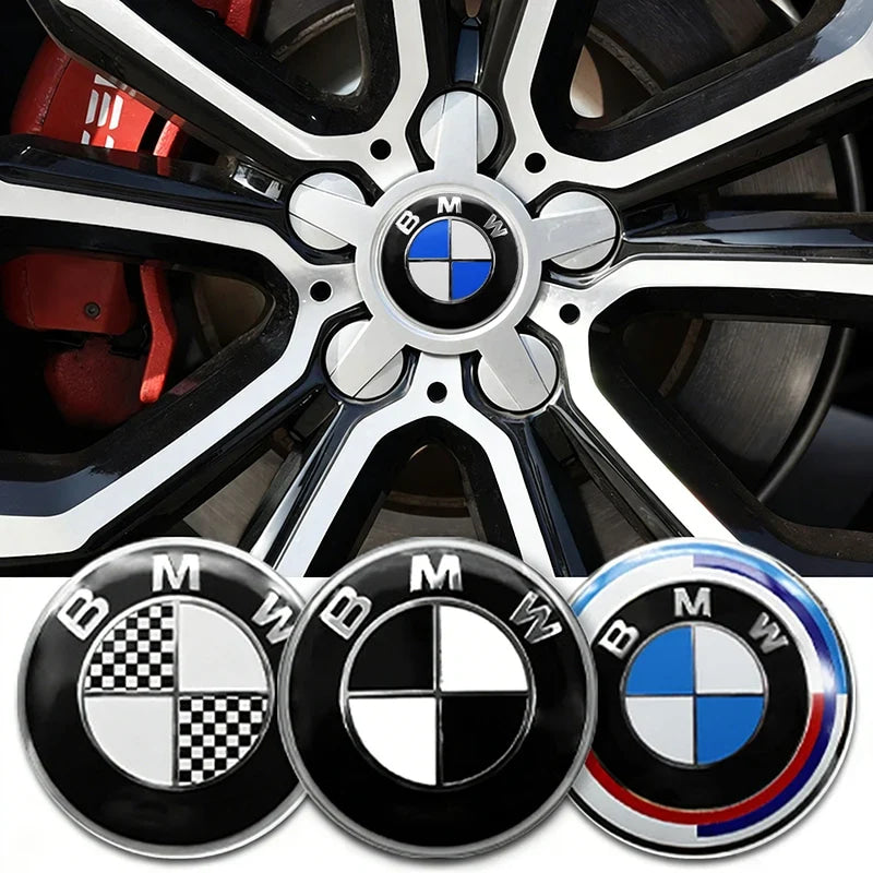 4Pc 56mm 60mm 65mm Car Wheel Center Hub Cap Rim Cover Stickers For BMW E36 E39 E46 E60 E90 E90 F01 F10 F30 G01 G20 G21 G30 G11 M