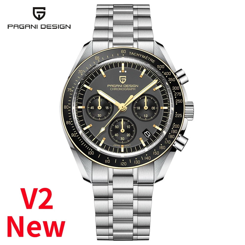 2025 New PAGANI DESIGN AK Project Mars Men's Watches Luxury Quartz Watch Men AR Sapphire Speed Sport Chronograph Automatic Date