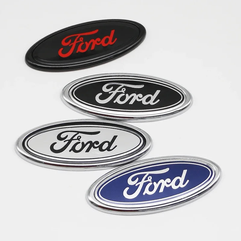 Car Styling Front Hood Emblem Rear Trunk Badge Grille Logo Sticker For Ford Focus MK3 Ranger Mondeo Fiesta S-Max  MK4 Kuga