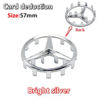 52mm 57mm Pins Sticker Car Steering Wheel Emblem Badge For Mercedes Benz C E S Class CLA CLS W212 W205 W204 Styling Accessories