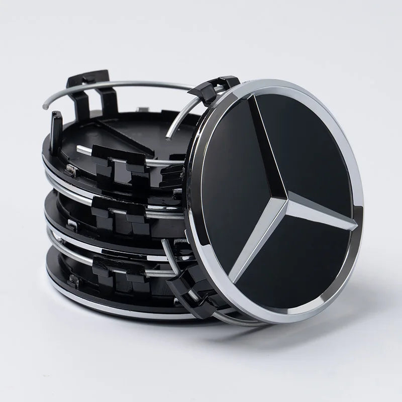 4PCS 75MM Car Wheel Center Hub Caps Tire Rim Covers Auto Accessories For Mercedes Benz CLA A180 W108 AMG CLK W201 W212 W213 W220