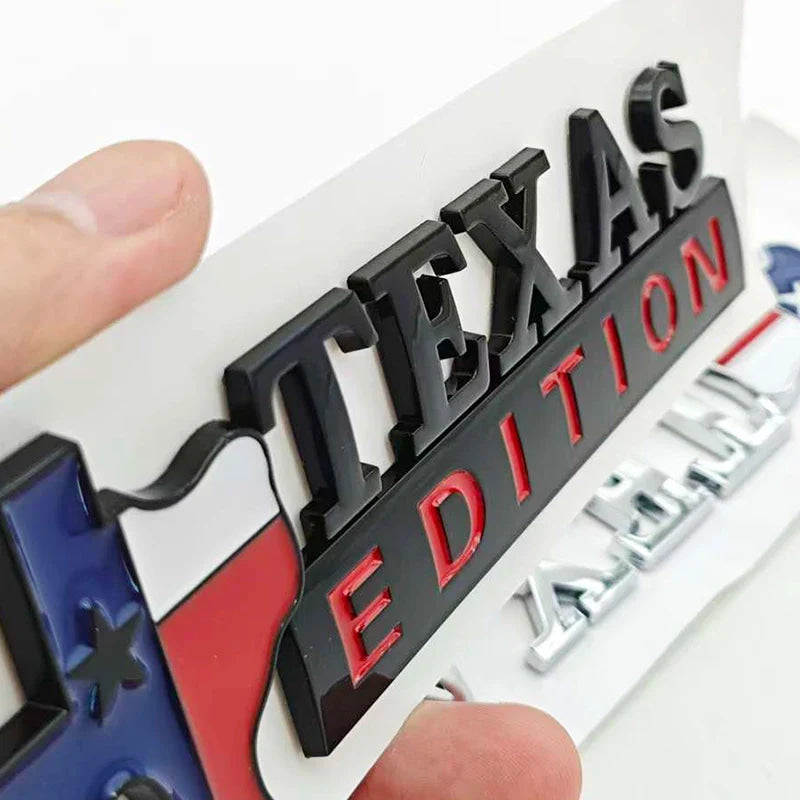TEXAS EDITION Logo Emblem ABS Car Badge Trunk Sticker For Ford Jeep Chevrolet Ram GMC Dodge Cadillac Lincoln Tesla Accessories