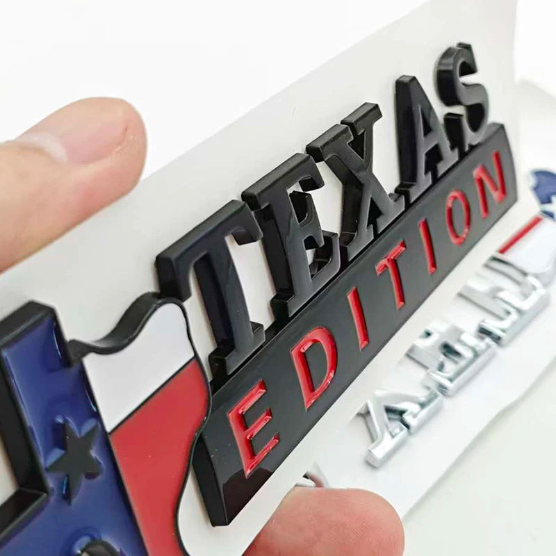 TEXAS EDITION Logo Emblem ABS Car Badge Trunk Sticker For Ford Jeep Chevrolet Ram GMC Dodge Cadillac Lincoln Tesla Accessories