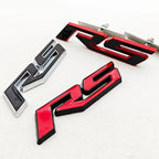 3D Metal RS Logo Sticker Front Grill Emblem Rear Trunk Badge For Chevrolet Onix Blazer lumina Camaro Cruze Monza Car Accessories