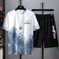 Conjuntos de verano de secado rápido para hombre, chándales de moda, pantalón corto informal transpirable de manga, Camiseta deportiva con estampado 3D + Pantalones cortos, conjunto de baloncesto