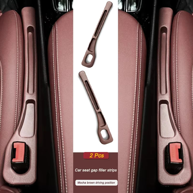Tira de enchufe de costura lateral para asiento de coche, tira de relleno a prueba de fugas para todos los modelos de coche, billetera, soporte para teléfono, accesorios para coche, 2 uds.