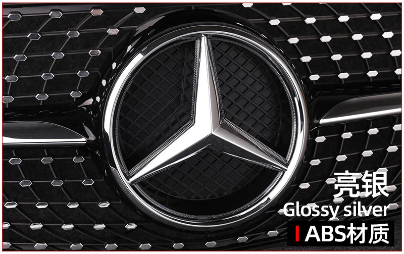 Grid LED light Front Grilled Embelm badge For W204 W205 W213 W253 C-Class E-Class GLC C E 180 200 250 300 350 43 63 4MATIC