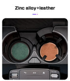 2Pcs Leather Car Coaster Anti-slip Mat Cup Holder Pad For BMW X1 X2 X3 X4 X5 X6 X7 1 3 5 6 7 Series E60 E90 E70 G20 G30 G7